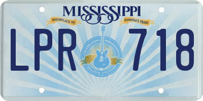 MS license plate LPR718