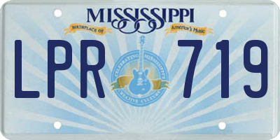MS license plate LPR719