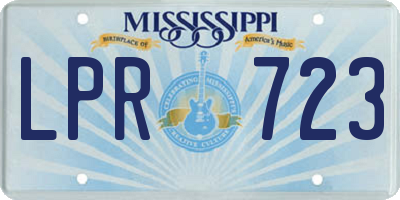 MS license plate LPR723