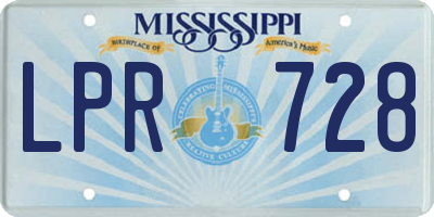 MS license plate LPR728
