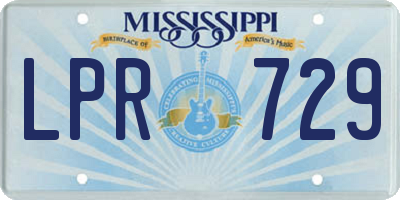 MS license plate LPR729