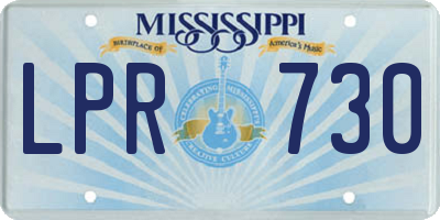 MS license plate LPR730