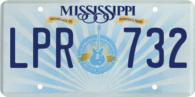 MS license plate LPR732