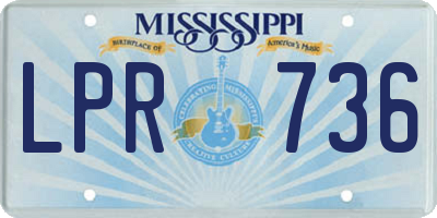 MS license plate LPR736