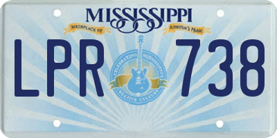 MS license plate LPR738