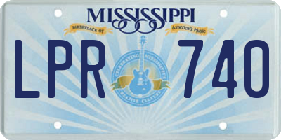 MS license plate LPR740