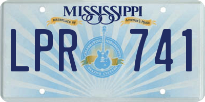 MS license plate LPR741