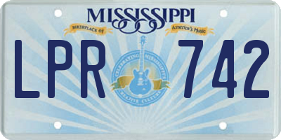 MS license plate LPR742