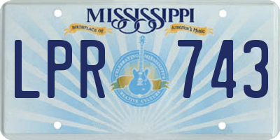 MS license plate LPR743