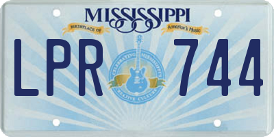 MS license plate LPR744