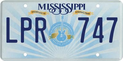 MS license plate LPR747