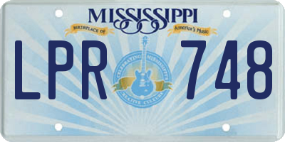 MS license plate LPR748