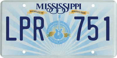MS license plate LPR751