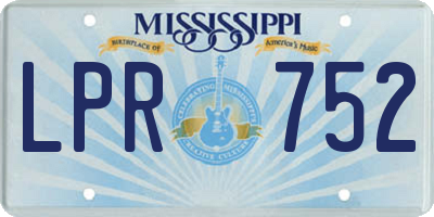 MS license plate LPR752