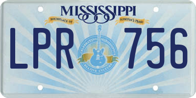 MS license plate LPR756