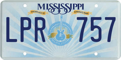 MS license plate LPR757