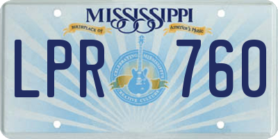 MS license plate LPR760