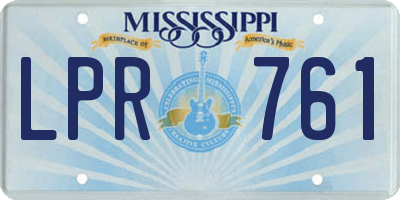 MS license plate LPR761