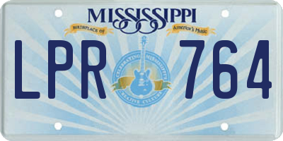 MS license plate LPR764