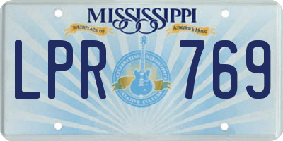 MS license plate LPR769