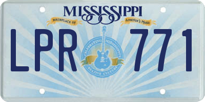 MS license plate LPR771