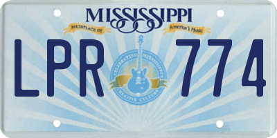 MS license plate LPR774