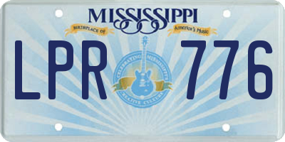 MS license plate LPR776