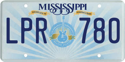 MS license plate LPR780
