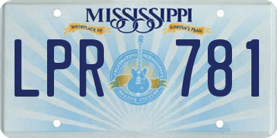 MS license plate LPR781