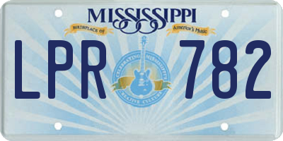 MS license plate LPR782