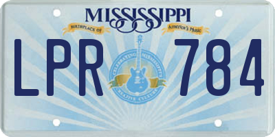 MS license plate LPR784