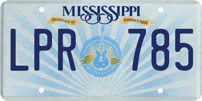 MS license plate LPR785