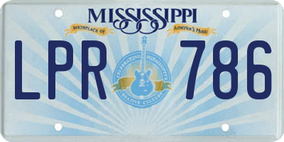 MS license plate LPR786