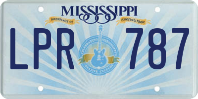 MS license plate LPR787