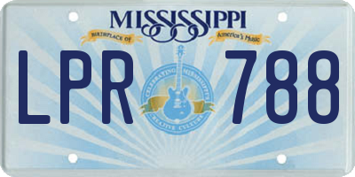 MS license plate LPR788