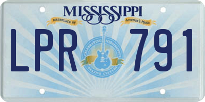 MS license plate LPR791