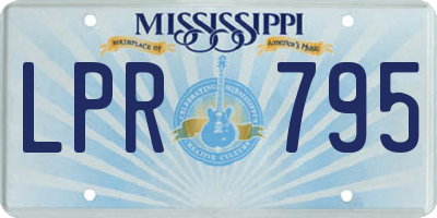 MS license plate LPR795