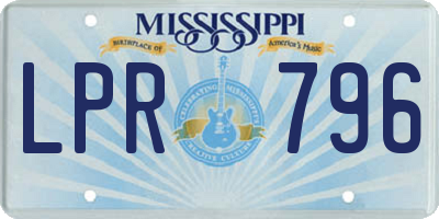 MS license plate LPR796