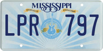 MS license plate LPR797