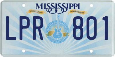 MS license plate LPR801