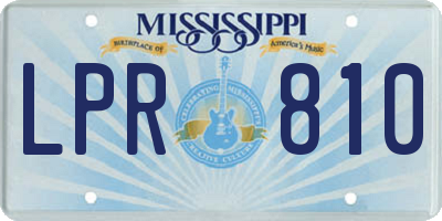 MS license plate LPR810