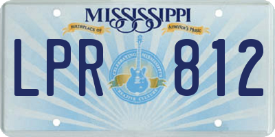 MS license plate LPR812