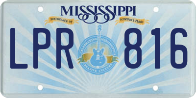 MS license plate LPR816