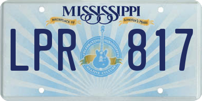 MS license plate LPR817