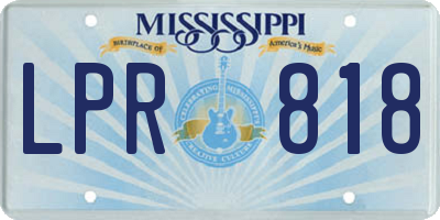 MS license plate LPR818