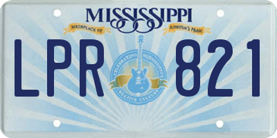 MS license plate LPR821
