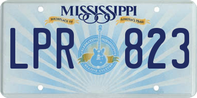 MS license plate LPR823