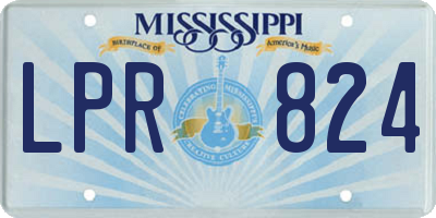 MS license plate LPR824