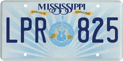 MS license plate LPR825