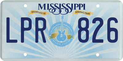 MS license plate LPR826